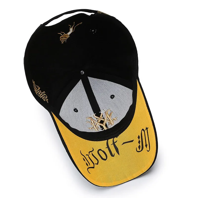 Adjustable Fashion Baseball Cap Totem Embroidery Sun Caps for Men Women Unisex-Teens Embroidered Snapback Flat Hip Hop Hat 2024