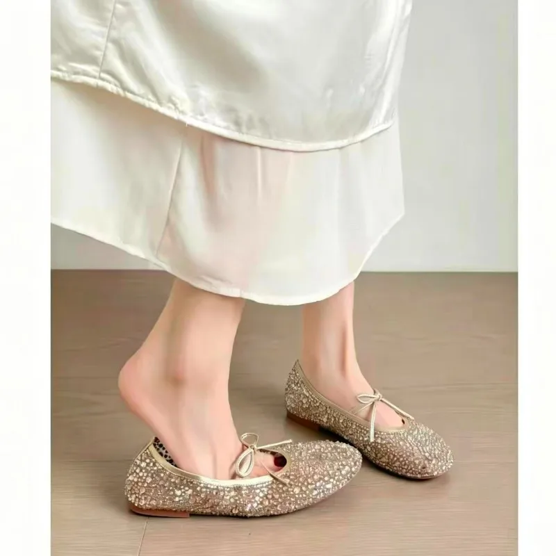 2026 Soft-soled Mary Jane Women's One-button Slip-on Split-toe Flat Comfortable Slip-on Shoes