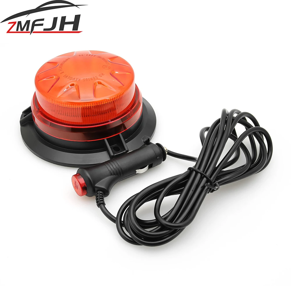 Car Truck Strobe Warning Light With Magnetic Base Emergency Flashing Light For Security Auto Sailing Safety Beacon Lamp 12V 24V