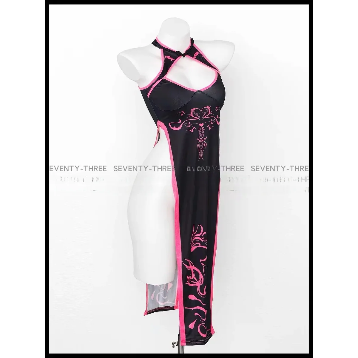 Vestido f retrô com fenda alta, sexy, com totem de fada, personalizável, serviço de design de fsia de cosplay de a...
