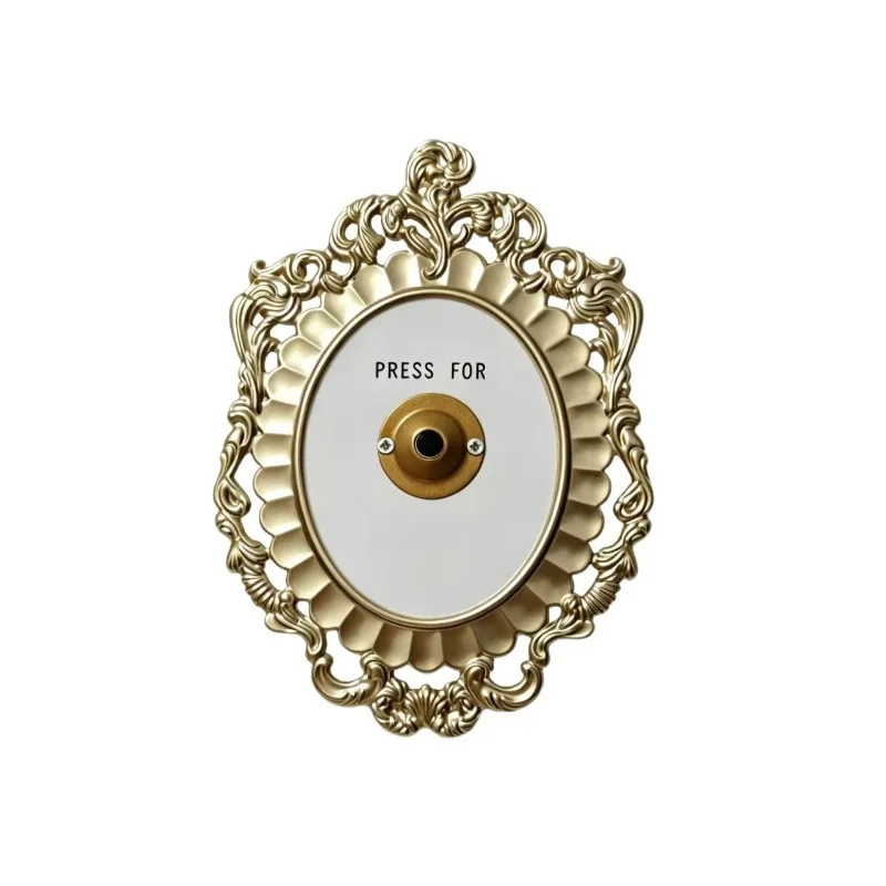 For Champagne Gold, Doorbell European Retro, Carved Doorbell Decoration
