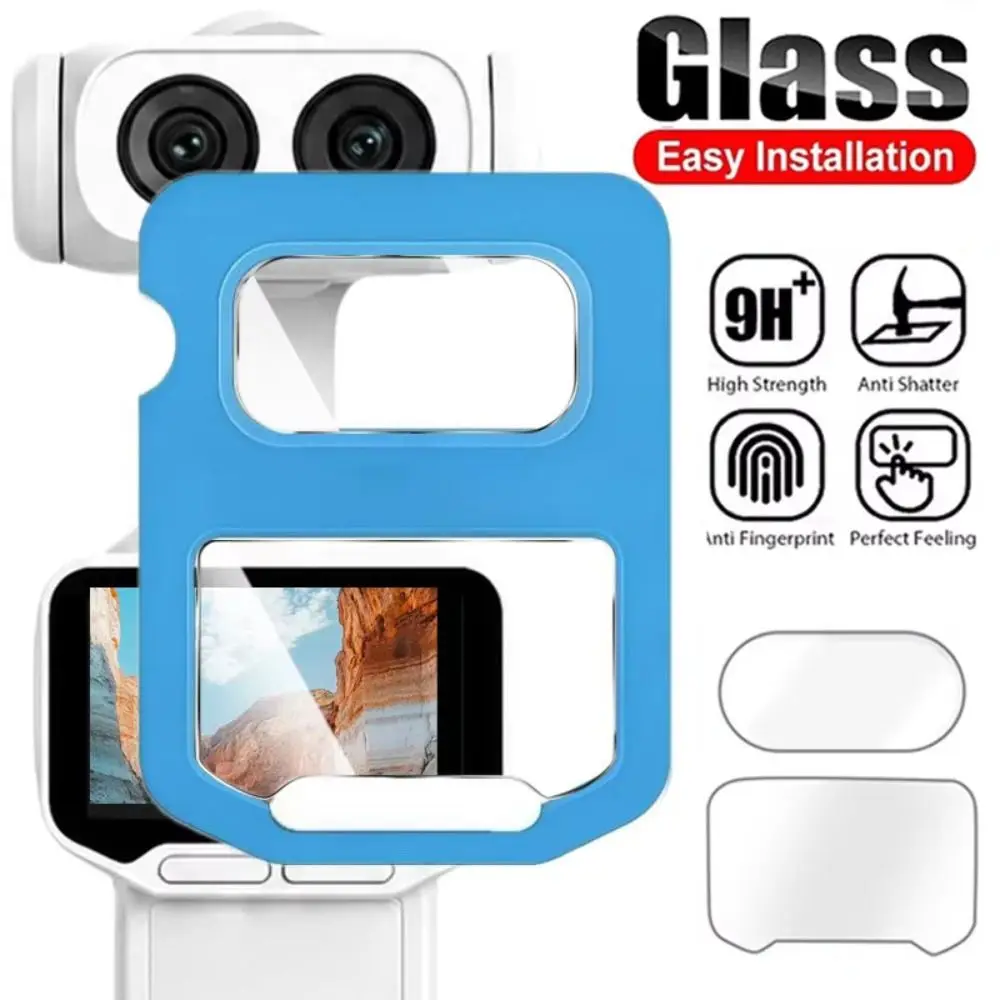 Tempered Glass Screen Protector with Install Kit HD Lens Films Explosion Proof Anti Scratch for Insta360 Luna Ultra
