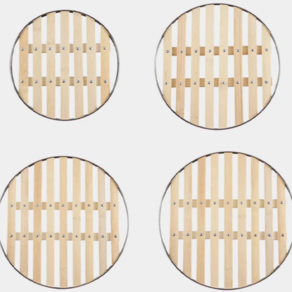 

2Pcs Round Bamboo Steaming Holder Steam Rack Food Steamer Rack Kitchen Supplies for Steaming Vegetables Meats