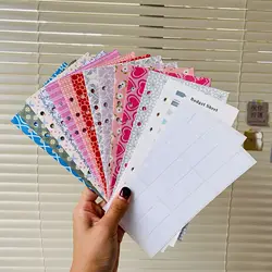 A6 Binder Budget Planner Organizer 6 Ring Binder Envelopes Pockets And 12 Pieces Expense Budget Sheets