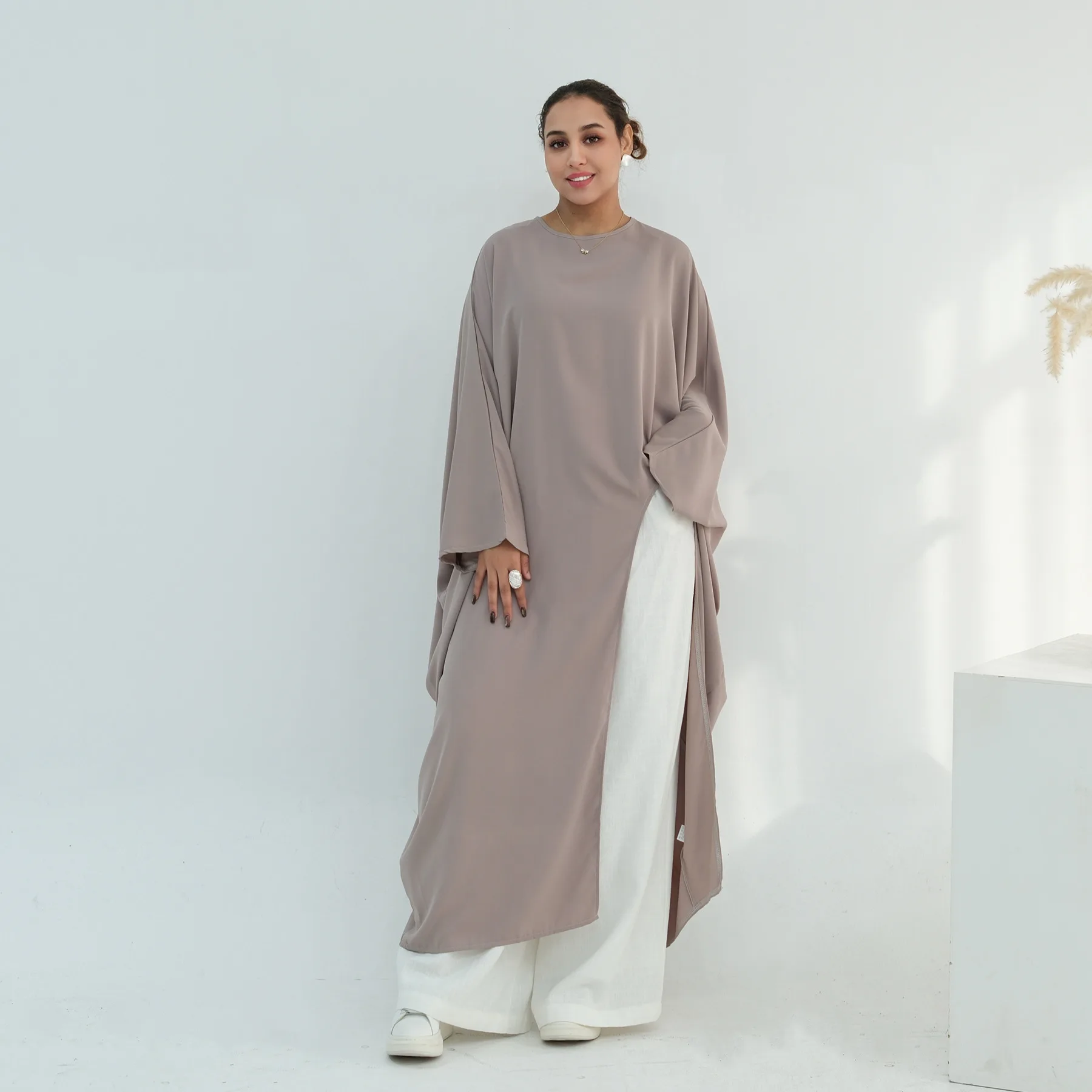 Eid oriente médio abaya muçulmano feminino irregular topos turquia dubai abayas vestido longo modesto kaftan ramadan robe femme islam roupas