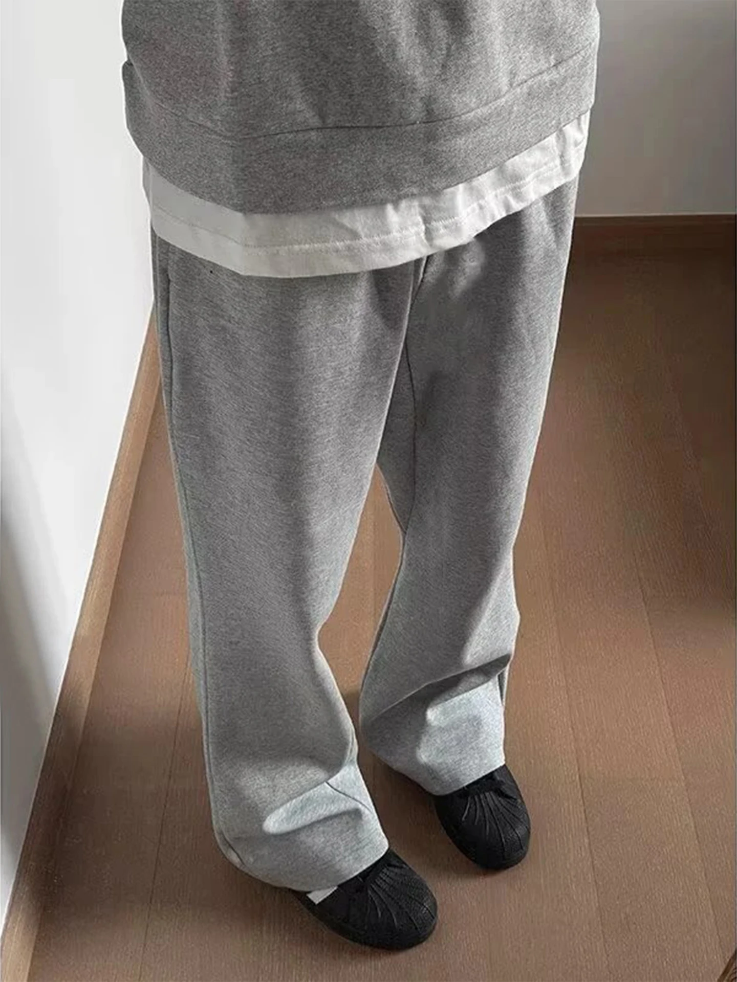 

Cleanfit Men's Spor ey Floral Sweatpants Straight Leg American Knife Pants Slimming Running Fitn Casual Trousers