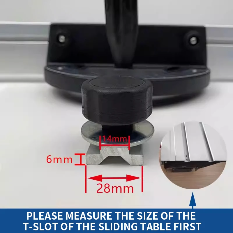 Miter Gauge Aluminum Fence Precision Sliding Table Saw Telescopic Angle Backplane Precision Cutting Board Saw Angle Locator