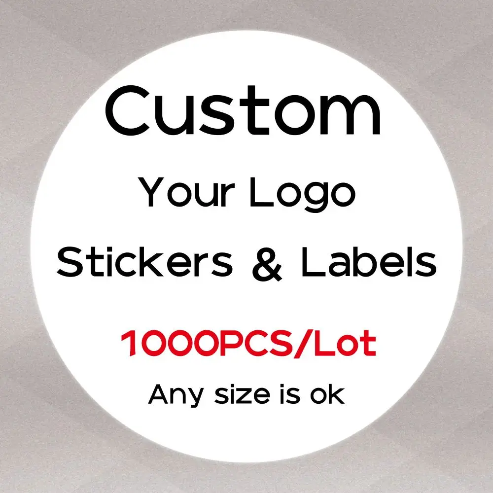 

1000pcs custom stickers and custom private logo stickers for wedding birthday gift boxes company logo stickers your own stickers