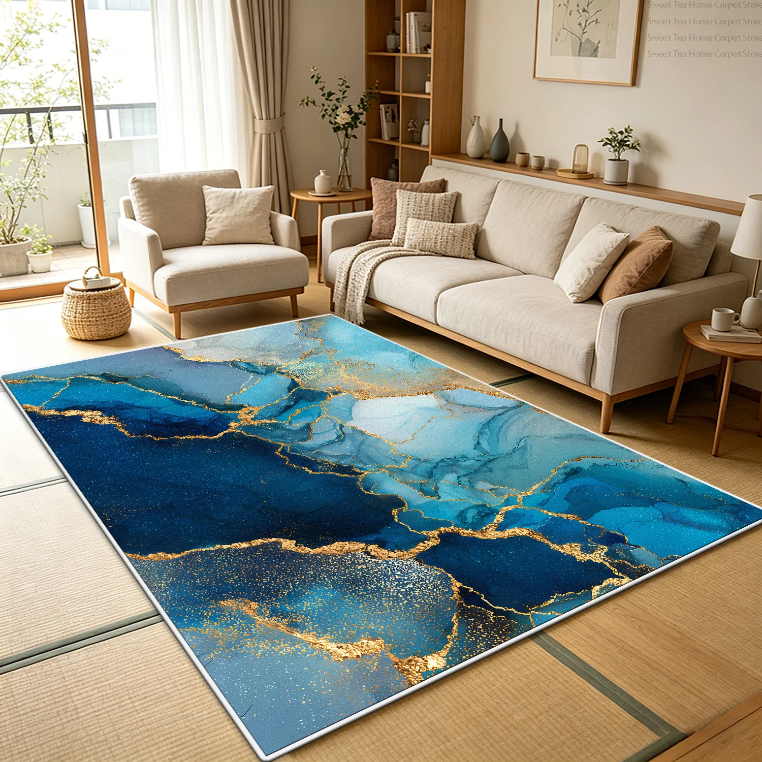 Lüks Mavi Altın Mermer Oturma - Commercial Kitchen Non Slip Flooring incelemesi ve fiyatı