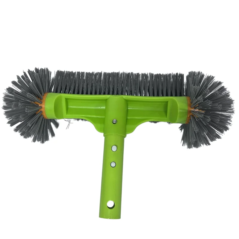 13 Inch Heavy Duty Pool Brush with Detachable Handle - 7 Rows Premium Nylon Bristles, Pool Maintenance
