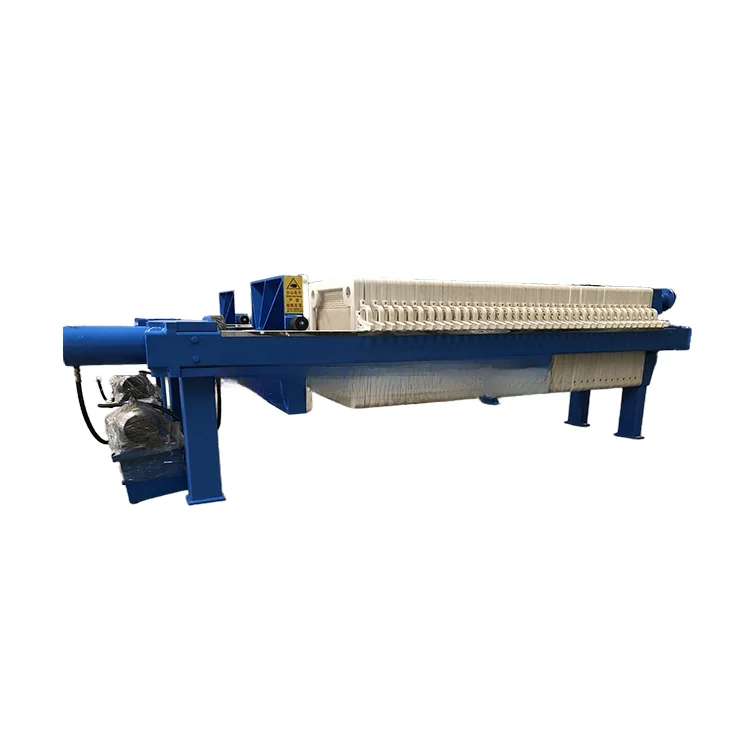 Plate and frame filter press used for wastewater treatment in the stone industry