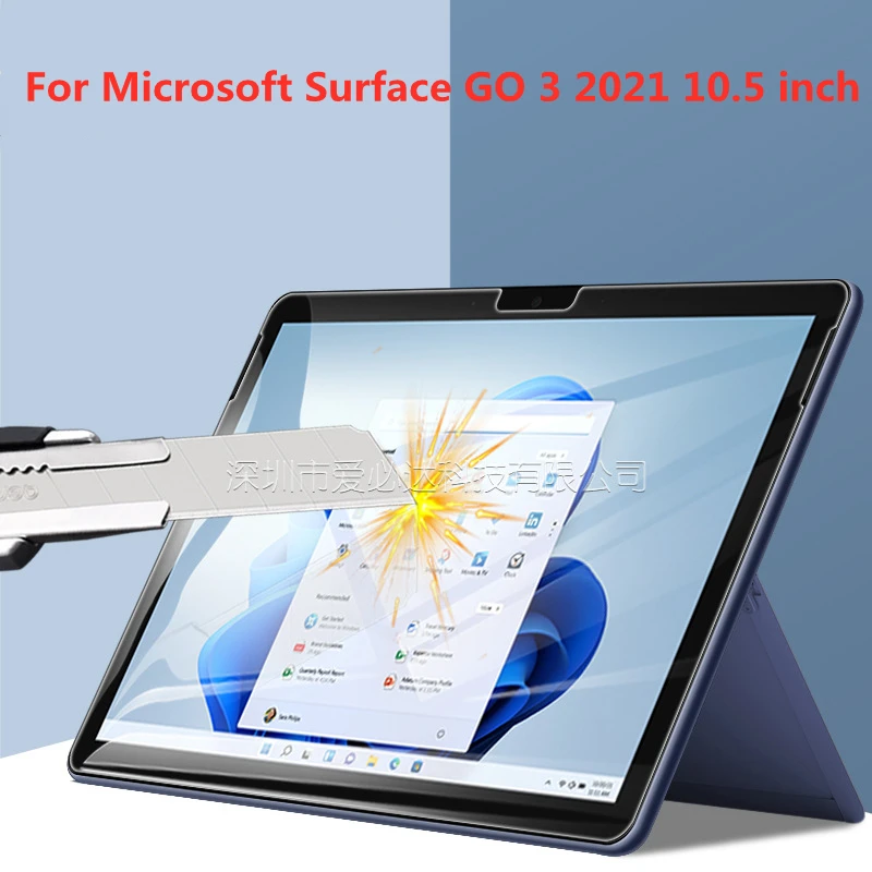 Tela de vidro temperado protetor para microsoft surface go 3 2021 10.5 polegada tablet tela de vidro