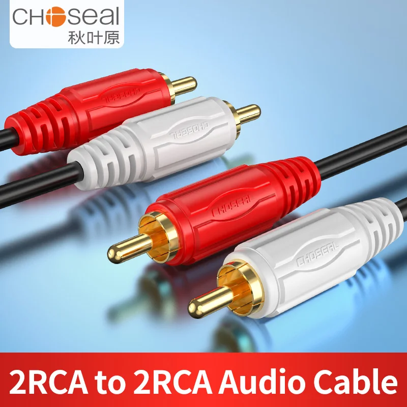 CHOSEAL 2RCA to 2RCA Cable Gold-Plated 2 RCA Male to 2 RCA Male Stereo Audio Cable for Home Theater HDTV Gaming Consoles