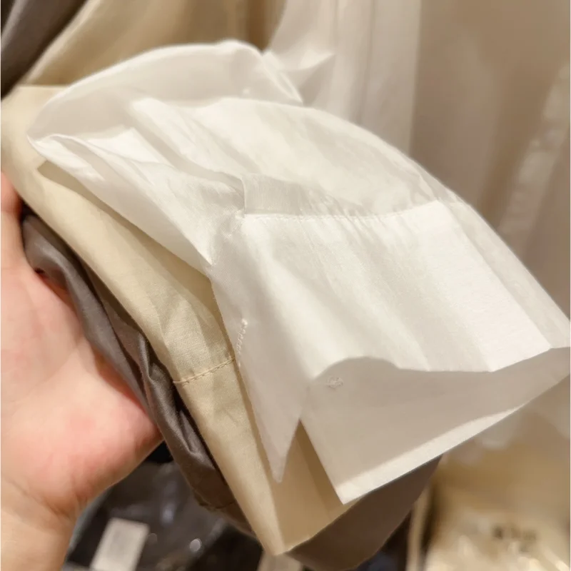 2024 New Summer Sun Protection Solid Color Women's Shirt Folds Simplicity Loose Casual Button Lapels Long Sleeve Y2K Chic Tops