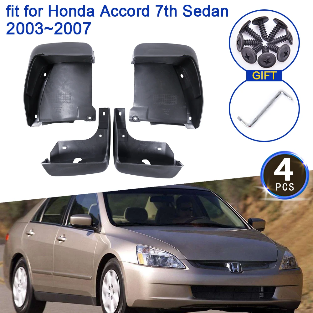 

Mud Flaps For Honda Accord 7th 7 Gen 2003 2004 2005 2006 2007 Sedan Mudguards Splash Guards Fender Flare Wheels 4Pcs Accessories