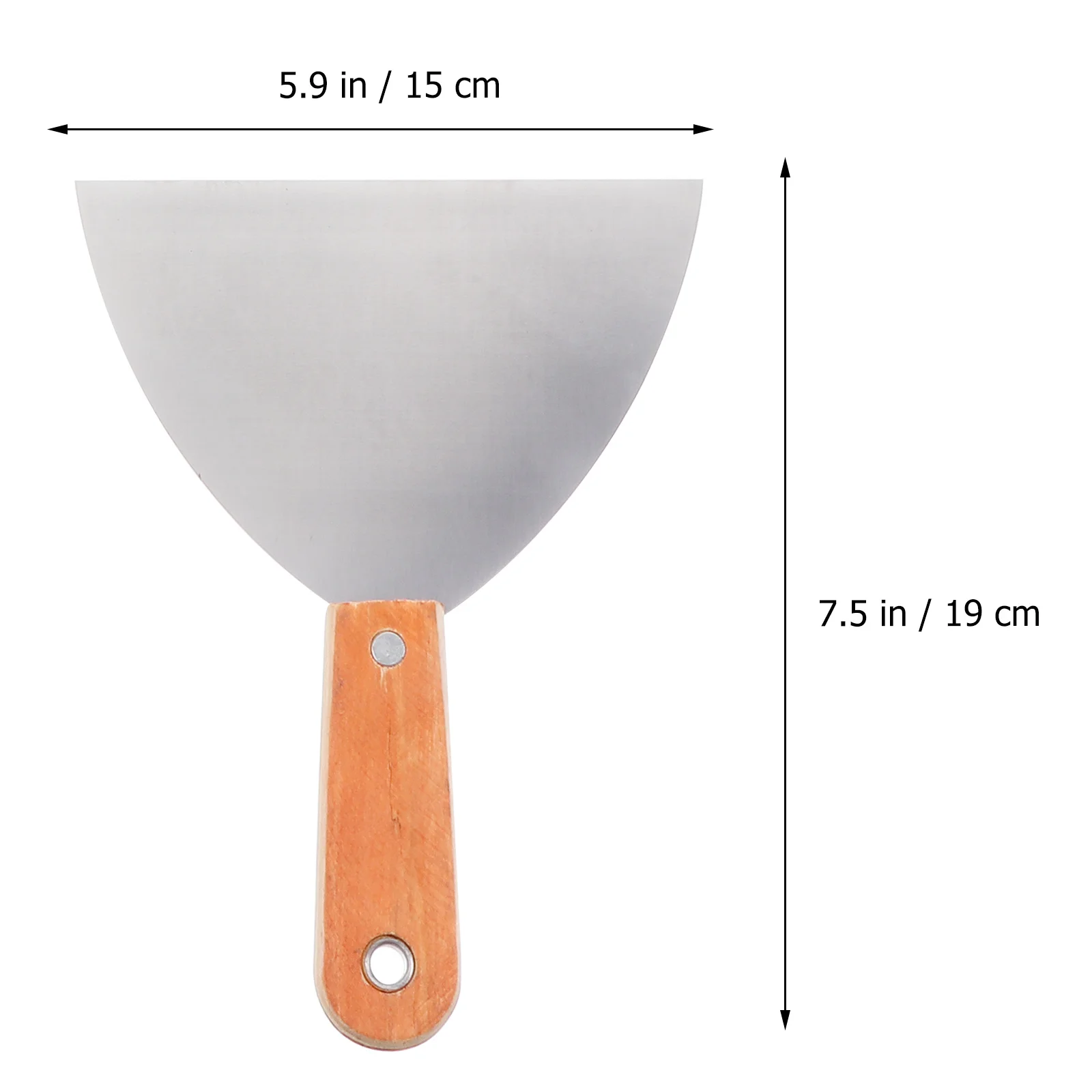 มีดโป๊วพลาสติกด้ามไม้ 6 ชิ้น พร้อมใบมีดสแตนเลส สำหรับซ่อมแซมบ้าน ปะผนัง ขัดเงารถยนต์ และงานฉาบผนัง