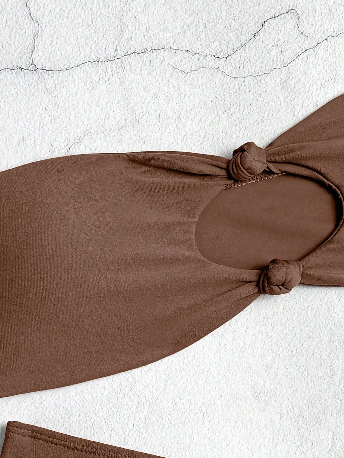 

Однотонный беспроводной комплект бикини-бандо с завязками для женщин