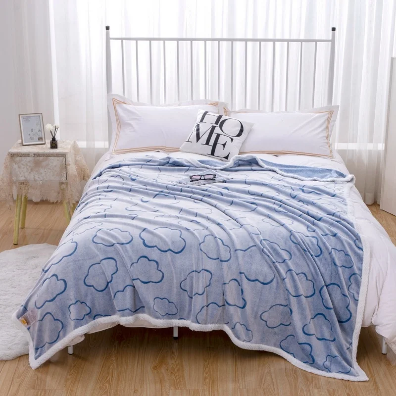 

Одеяло из кораллового флиса, 3D резное облако, сетка, волна, мягкие удобные теплые зимние одеяла для дивана, четыре сезона, одеяла, Прямая доставка