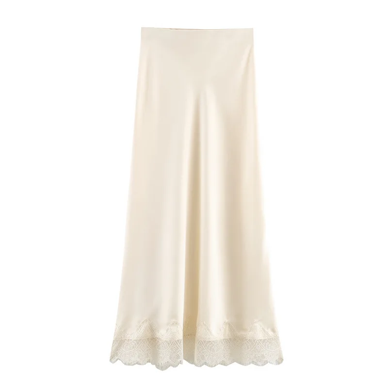 Autumn New Women's Clothing Fashionable And Sexy Silk Satin Texture Skirt