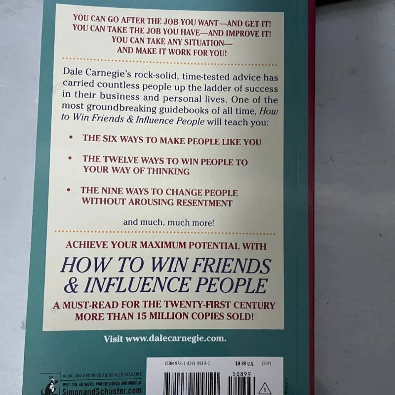 How To Win Friends & Influence People By Dale Carnegie Interpersonal Communication Skills Self-improvement Reading Book Fo Adult