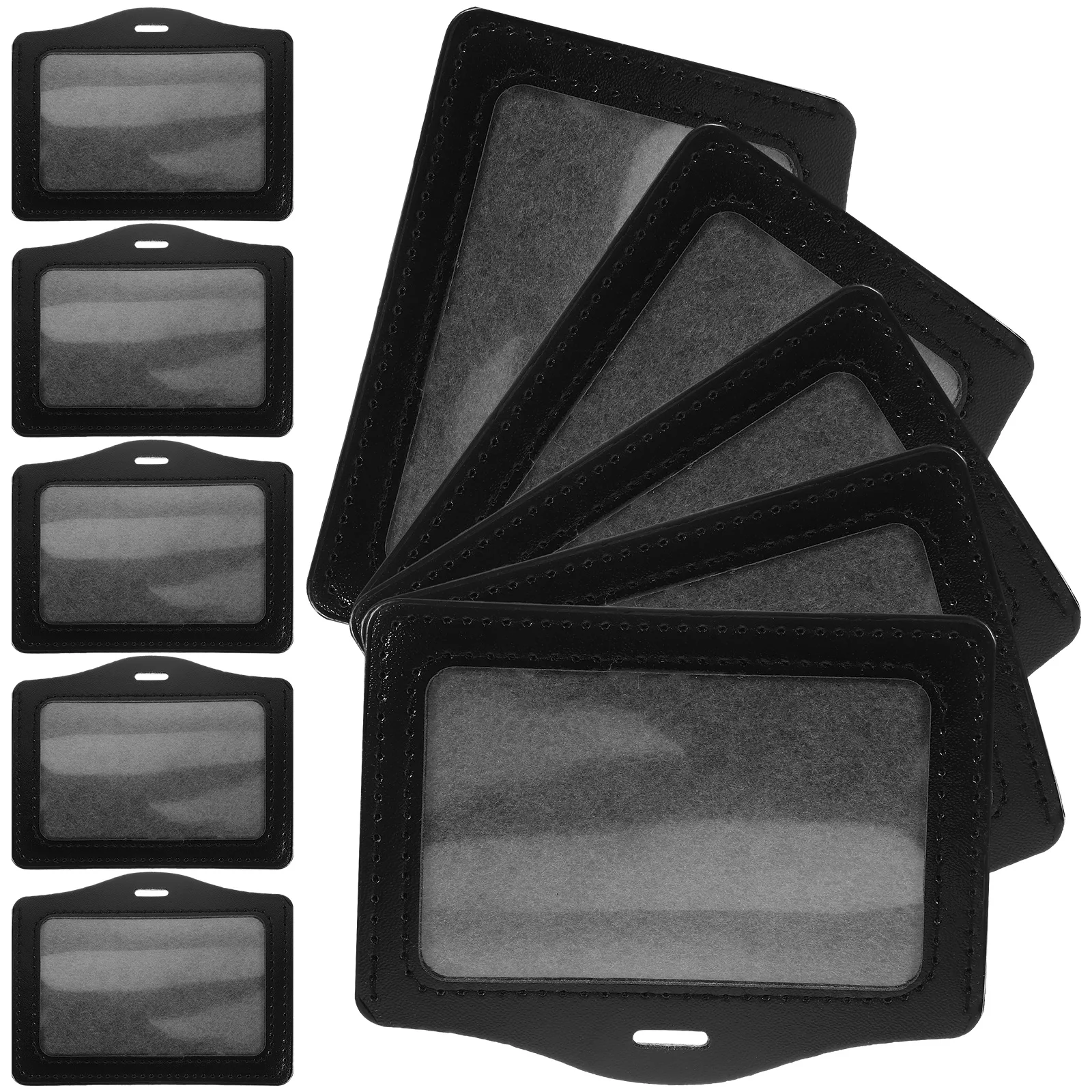 Funda para tarjetas, soporte para insignia Horizontal, Fundas protectoras transparentes, Protector de tarjetas de juego, fundas de almacenamiento transparentes, nombre de identificación de foto, 10 Uds.