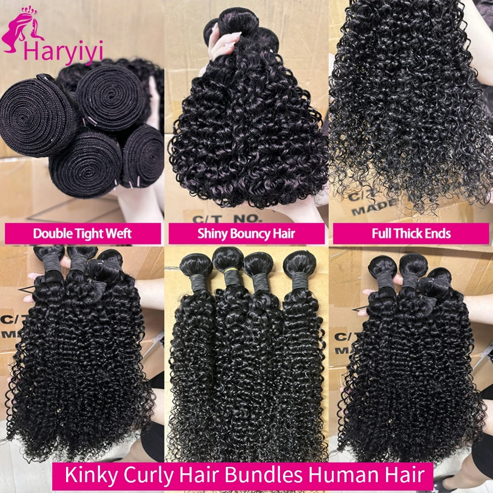 24 30 40 Zoll Lockige Haarbündel 12A Burmesische Lockige Haarbündel Kinky Curly Echthaar-Bündel Natürlich Schwarze Rohe Haarbündel – Detail 3