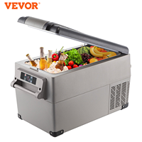 VEVOR Car Refrigerator Mini Fridge 20L 22L 35L 45L 55L Portable Fridge Freezer 12/24V DC 110-240 AC For Camping Picnics Car Home