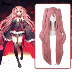 Parrucca sintetica Ebingoo Seraph of the end Krul Tepes parrucche Cosplay doppia coda di cavallo parrucca diritta rosa lunga naturale per festa in Costume