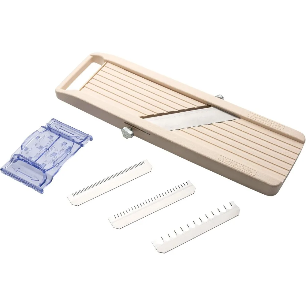 

Japanese Mandolin Vegetable Slicer for Effortless Kitchen Prep, Sharp Stainless Steel Blades