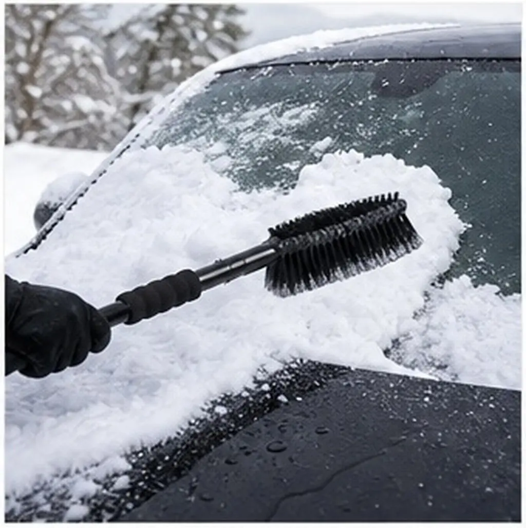 1Set Strong Anti-Rust Iron Snow Removal Tools Set Snow Brush Shovel Ice Scraper for Vehicle Truck Windshield Windows Roof Trunk