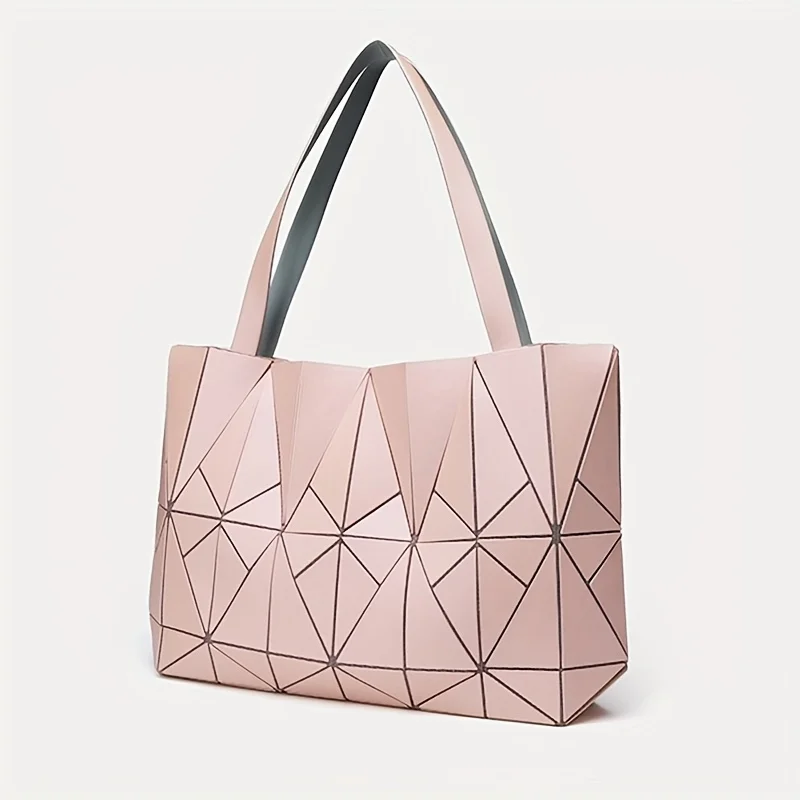 Borse da donna alla moda Borse a tracolla geometriche Borsa tote semplice da donna Borsa per la spesa a spalla di grande capacità femminile