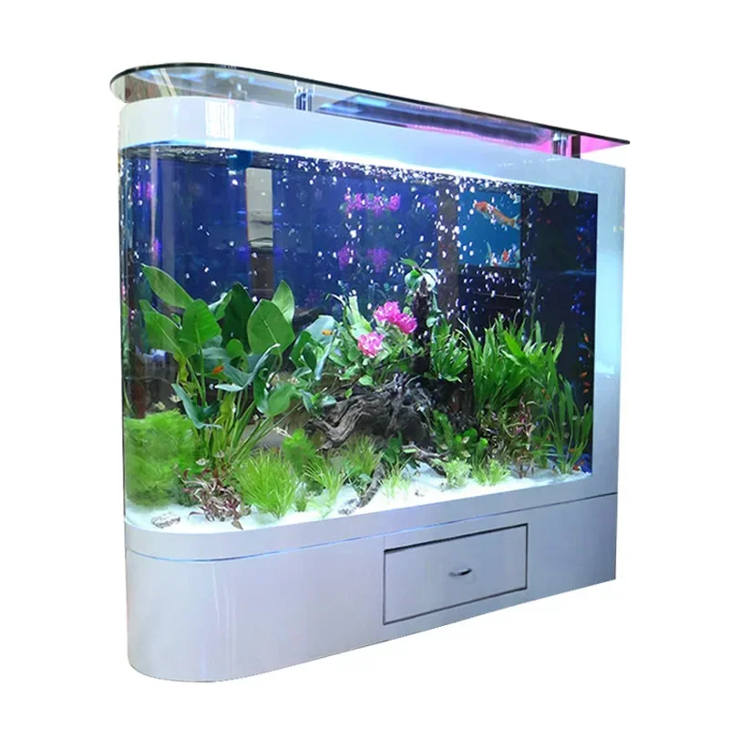 

U-shaped Screen Fish Tank Ecological Glass Fish Tank Aquarium Floor Screen Can Be Customized