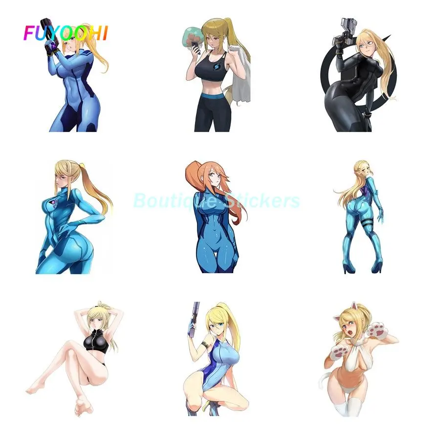 FUYOOHI Play Stickers for Samus Aran Car Stickers Boutique Scratch-Proof Decals Graffiti Windows Surfboard Car Decoration