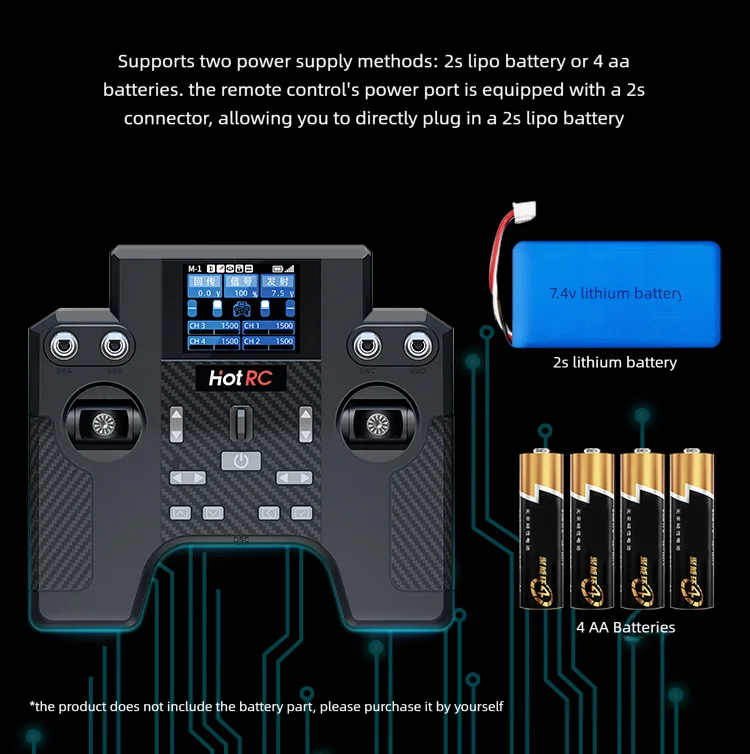 Hotrc HT-8A 2,4G 8CH transmisor HT8A Control remoto con receptor de F-08A para RC helicóptero avión coche barco tanque Robot