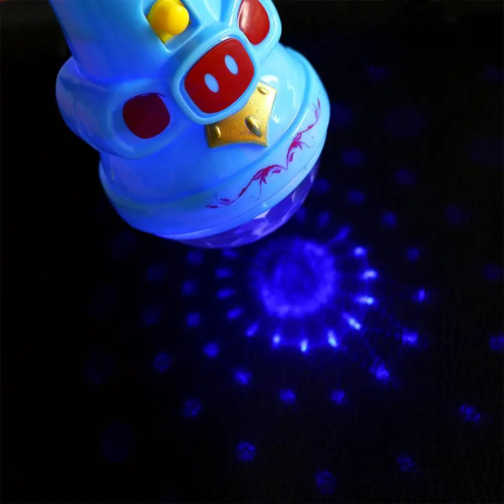 LED Projection Microphone Children Toys Flashing Stick Glowing Magic Stick Starry Flashlight Toys Microphone Shape Toy