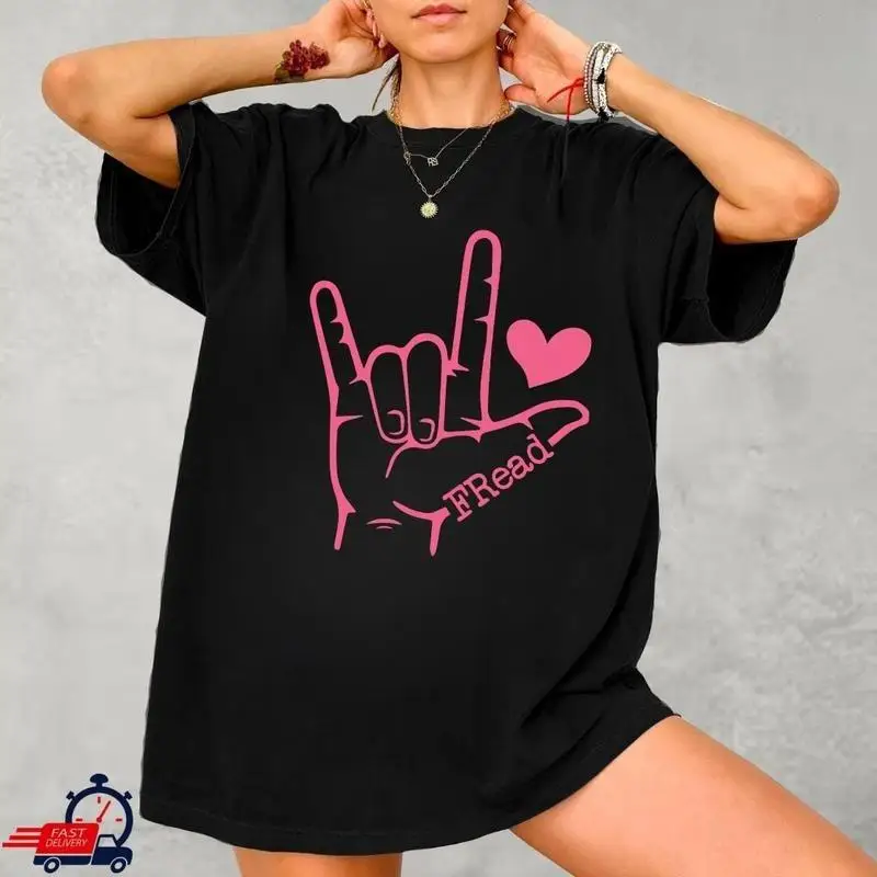 

Unisex ASL I Love You T-shirt Men Women Sign Language Graphic Tee Cute Hand Sign Top Gift