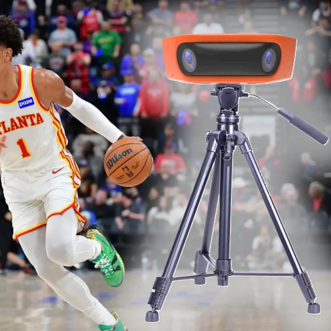 Dual Lens Sports with AI Tracking and 1080P Live Stream for Football and Basketball