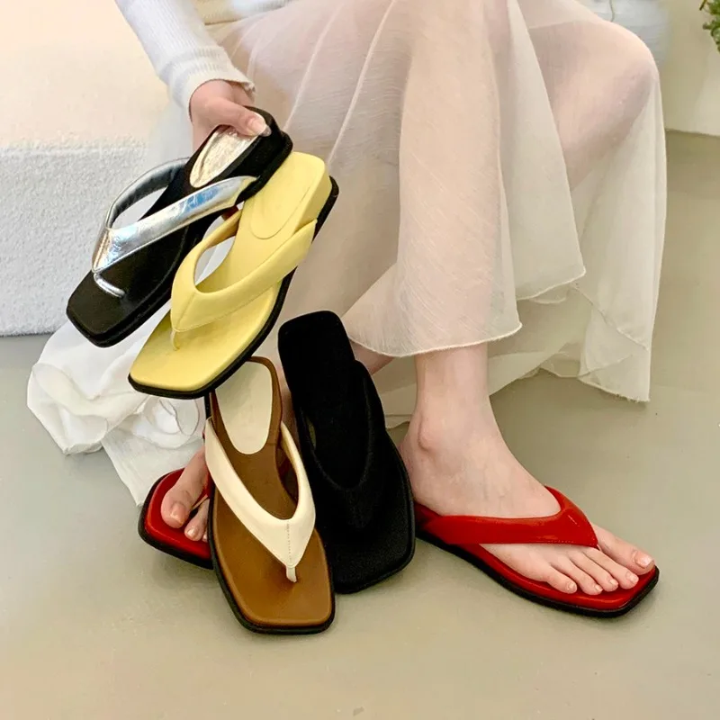 

New Style Luxury Women's Summer Wedges Heel Flip Flop Women Fashion Clip Toe Slippers Casual Comfort Beach Vacation Slides Shoes