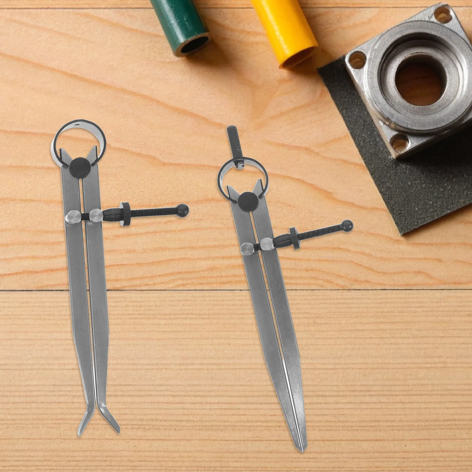 3Pcs Precision Spring Caliper Measuring Tool Set Dimensional Measurement Caliper for Woodworking Metalworking Scribing Compass