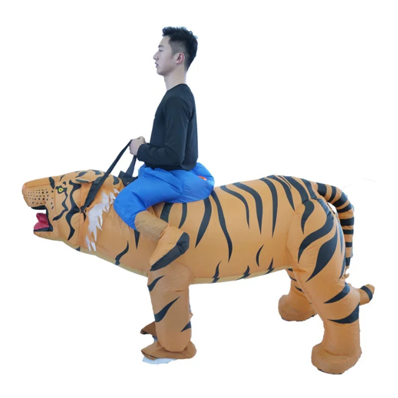

◢2026﻿ Adult inflatable riding tiger Cosplay costume Christmas Halloween suitable for holiday theme party cosplay◢*%