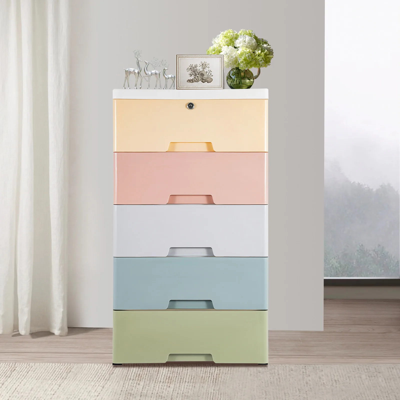 tiroirs-en-plastique-a-5-niveaux-armoire-de-rangement-commode-empilable-casier-armoire-de-rangement-a-4-roues