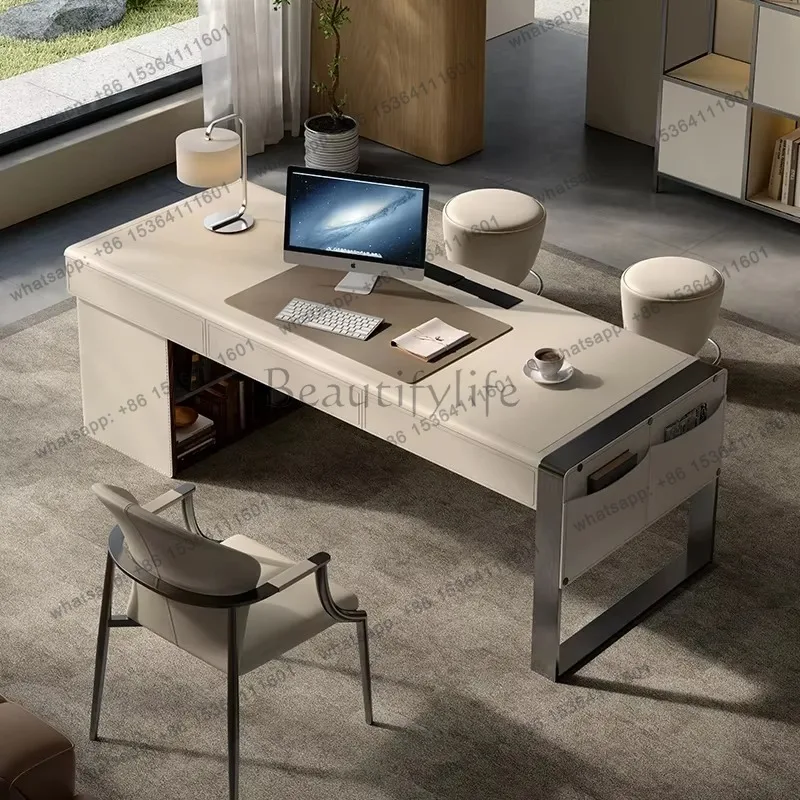 

Designer Luxury Modern Executive Desk Wood Home Asthetic Large Study Computer Desks Gaming Standing Scrivania Office Furniture