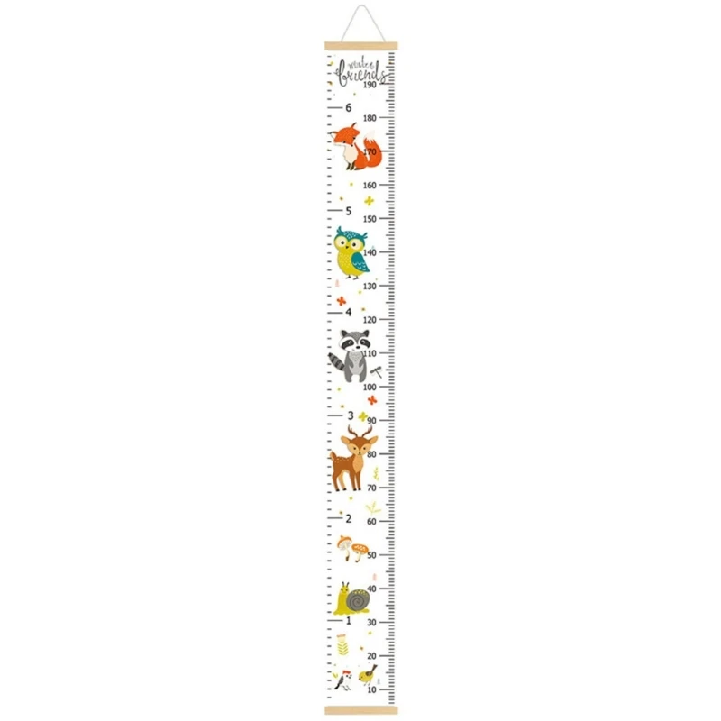 

Child Growth Measurement Chart Cartoon Animal Wall Decal for Kids Height Measuring Removable Wall Hanging Ruler Drop Shipping