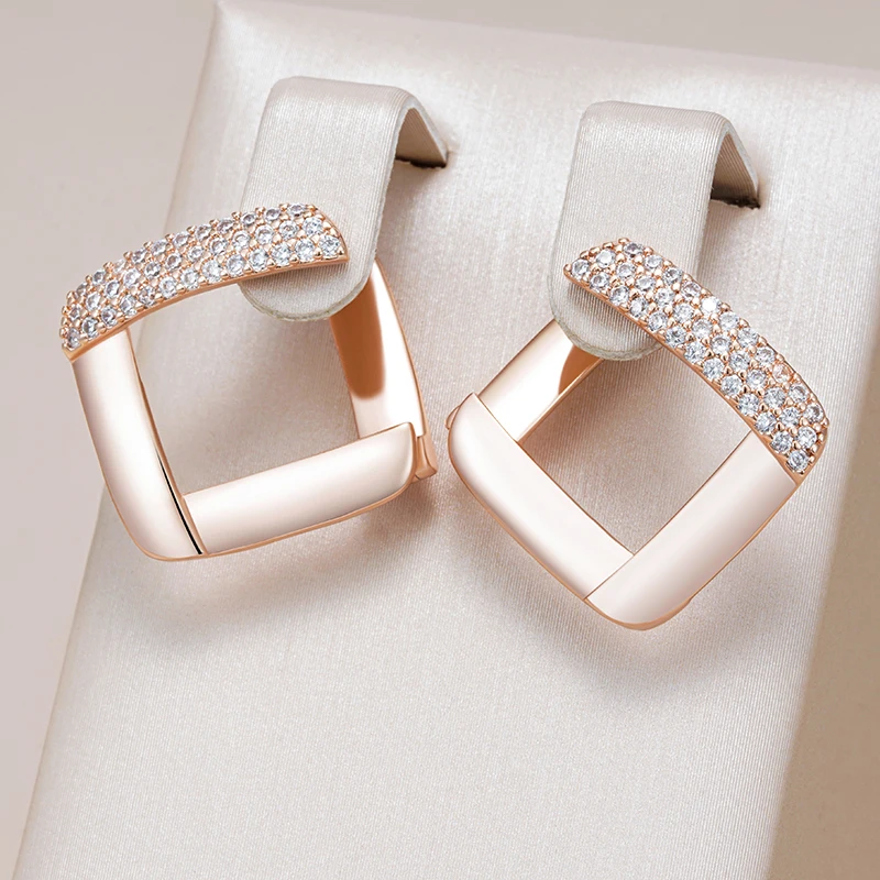 Women Accessories In English - Kinel ร้อน 585 Rose Gold สีภาษาอังกฤษต่างหูแฟชั่นผู้หญิงธรรมชาติ
