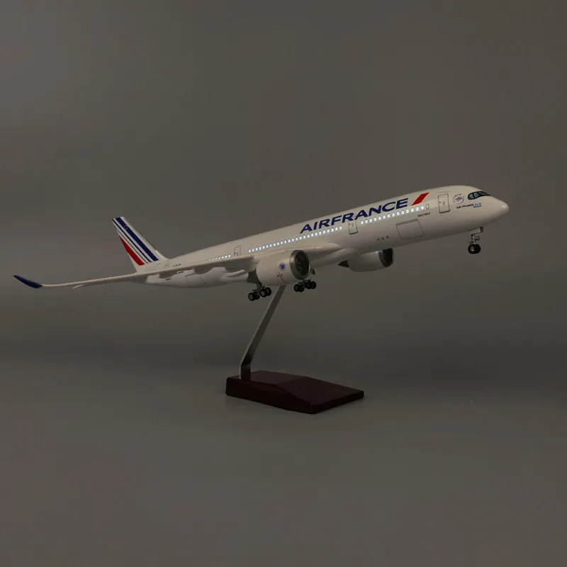 47cm Air France A350 Model Aircraft with Landing Gear Wheel Resin Diecast Machine Collected Model Building Kits Plane Toys view 3