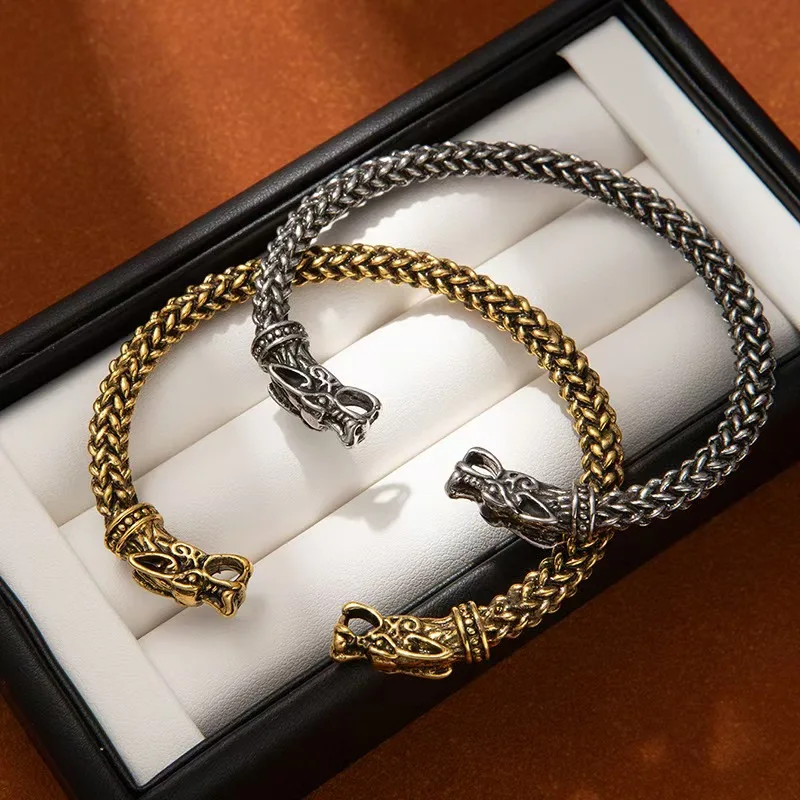 The Nordic Viking Retro Dragon Head Bracelet is extremely popular.