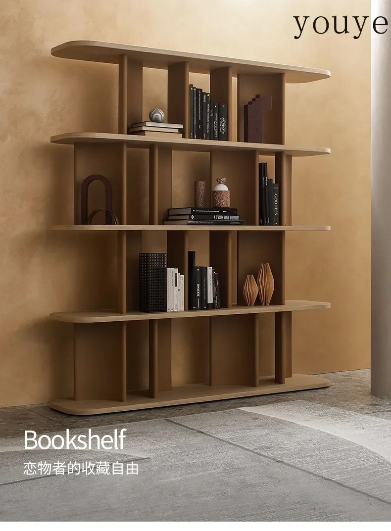 X3 Italian Minimalist Living Room Study Floor-to-ceiling Bookshelf Storage Against The Wall Multi-layer Storage Display Cabinet
