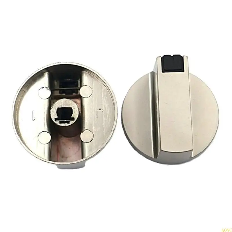 A0NCガスストーブバーナーコントロールダイヤルノブクックトップメタルノブ交換用ロータリースイッチ