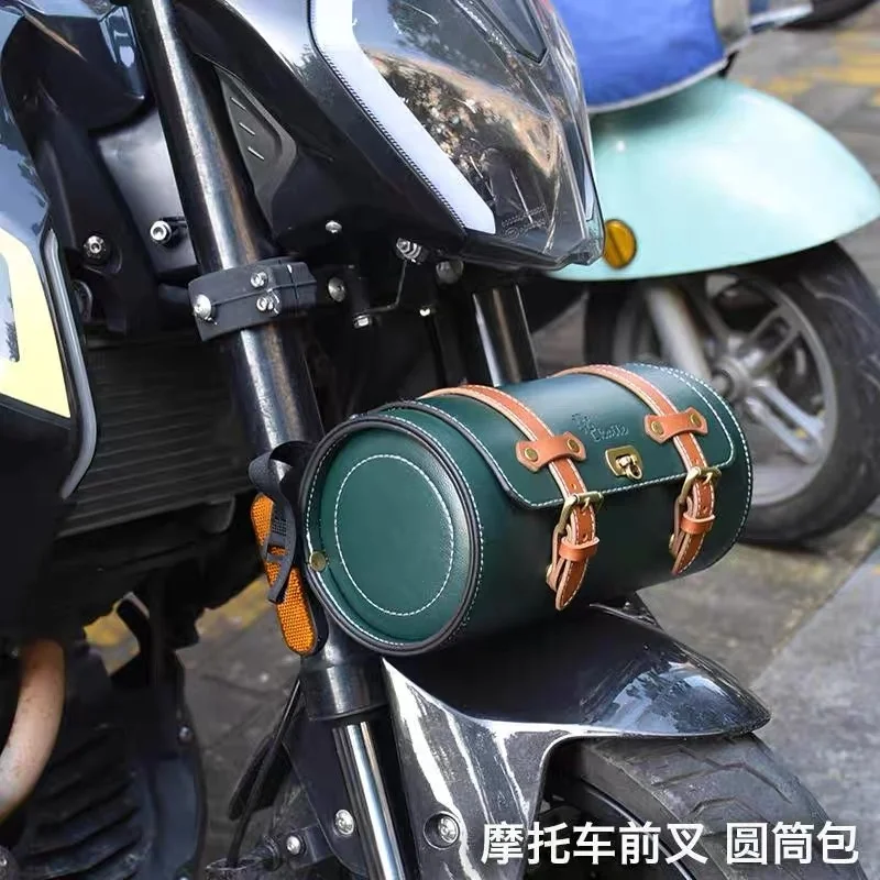 Bike/Motorcycle Front Fork Bag Electric Car Front Handle Tail Frame bag PU Material Retrofit Storage Bag 27*13CM G1179