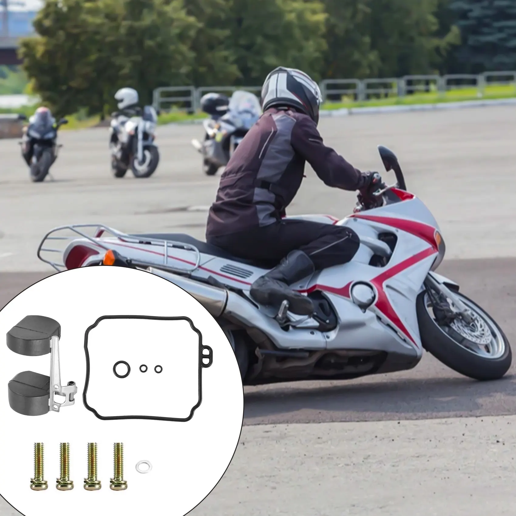 Kit de reparación de carburador de motocicleta, Kit de junta de flotador de pistón para Yamaha Virago 250 XV250